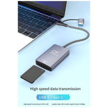 Lector de Tarjetas CF Express Tipo B 2 en 1 Lector de Tarjetas CF Express Tipo B Adaptador USB 3.2 10 Gbps Lector CF Express Portátil