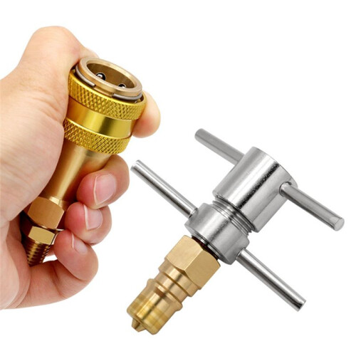 Wrench Type Quick Connector Refrigerator Freezer Fluorine Injection Connector 1/4inch Copper Pipe 2