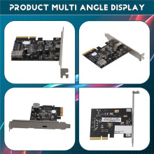 Adapter Card PCI-E 4X to USB3.1 Expansion Card 10G Rear Adapter TYPE-C+TYPE-A Board ASM1142 Module
