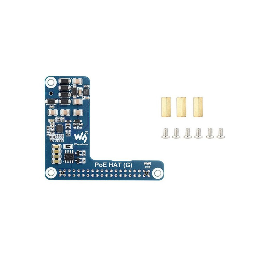 Exogio Waveshare Poe Power Expansion Board For Raspberry Pi 5 Ethernet 5V 5A Support 802.3Af/At Network Standard Expansion Boards