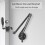 Adjustable Bracket Wall Mounted Microphone Support Fixed Base Punching Holes Universal Microphone and Light Holder 2