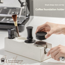 51-58mm ABS Koffiefilter Tamper Houder Koffie Knock Box Espresso Tamper Mat Stand Café Gereedschap Koffie Accessoires Wit