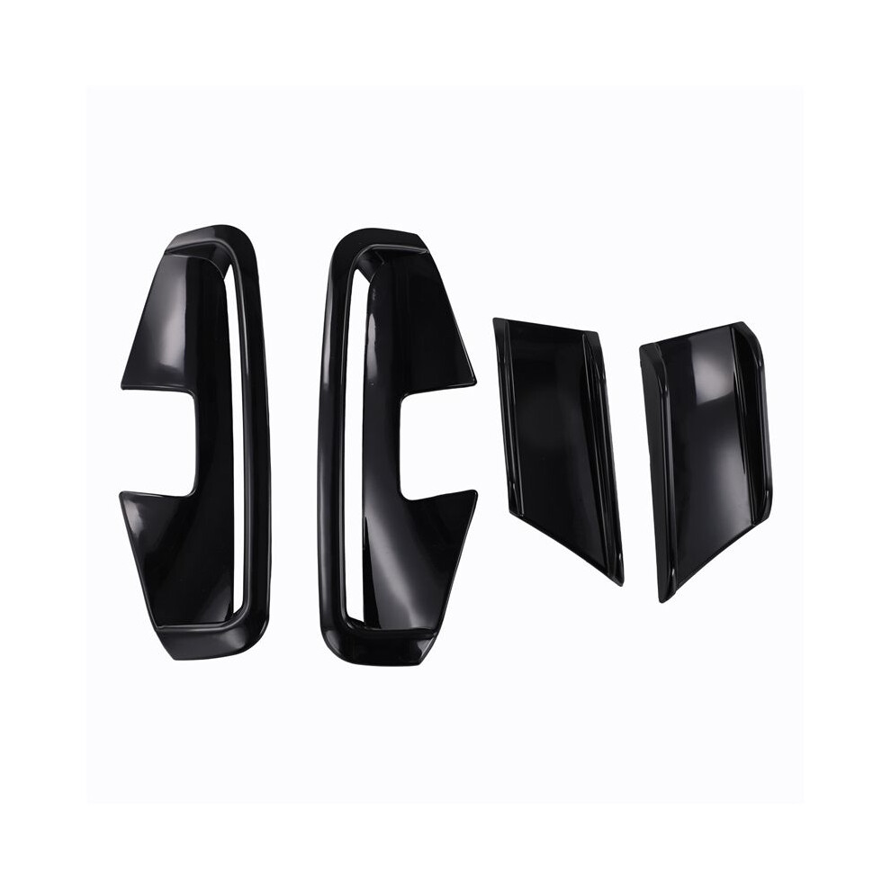 Car Front Bumper Side Splitter Spoiler Canards Air Knife Trim For 4 Series G22 G23 M Sport 2020+ Bright Black 6032770346846
