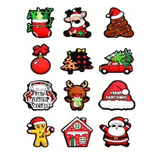 12Pcs Merry Christmas Silicone Beads Xmas Santa Claus Mixed Loose for Christmas DIY Crafts Pen Keychain