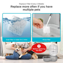 Vervanging voor Huisdierfonteinfilters voor 0,5/1/2,5/4 GAL Gravitys Water Cat Fountain Filters Hondenwaterdispenserfilters 6 Stuks