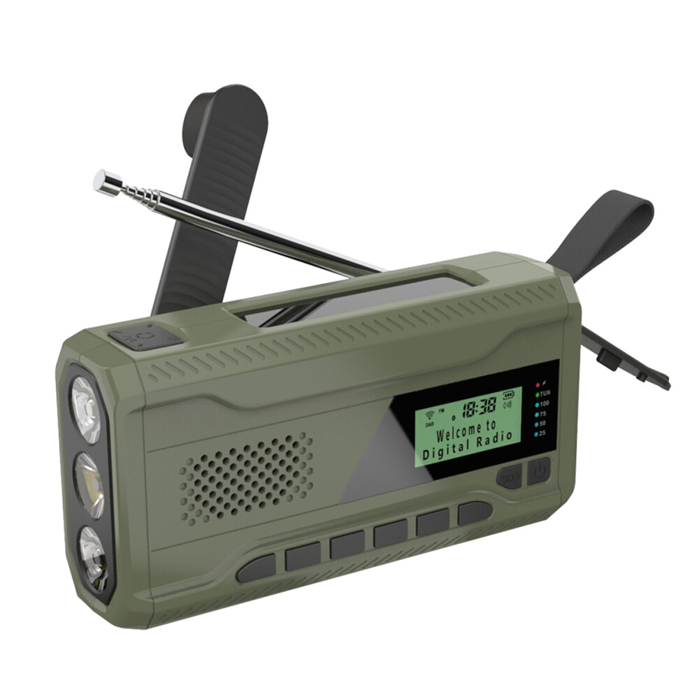 Dab/Fm Radio Emergency Radio Built In 4500Mah Battery Portable Solar Hand Crank Radio Receiver Outdoor Radio 6033882286761
