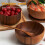 Madeira de AcáCia para Frutas, Saladas e MacarrãO, Tigela de Madeira para Salada 5,1 X 2,4 Polegadas 8