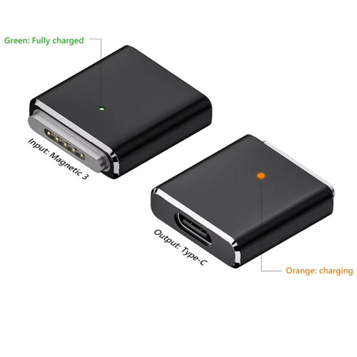 USB Type-C Magnetic PD Adapter for   3 2 PD 100W Fast Charging Cable Magnet Plug Converter Silver 2