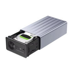 Caixa para HDD/SSD com Compartimento Duplo, Gabinete para Disco Rígido Externo de 2,5/3,5 Polegadas com Função para PC de 56 TB com Plugue UE