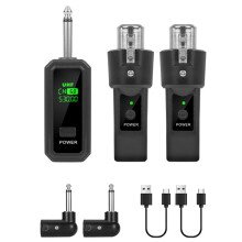 Nuovo Adattatore Trasmettitore-Ricevitore per Microfono Wireless UHF XLR da 6,35 mm per Microfono Dinamico, Mixer Audio per Chitarra, Sistema PA
