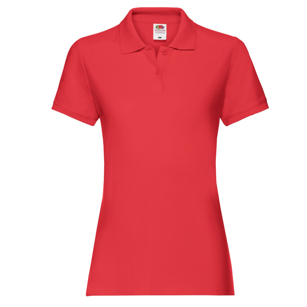 Fruit Of The Loom (Xl, Red) Womens/Ladies Premium Polo Shirt