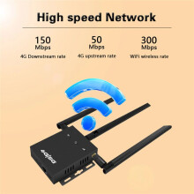 300Mbps 4G WiFi USB-C Router Single Port Lte Cpe WIFI High Gain 3 Antenna Network Card Router for PC/Laptop US Plug