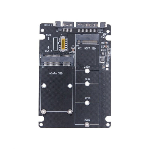 M.2 Solid-State SSD to Sata3 Ngff Msata to Serial Adapter Card Dual-Use 2-In-1 with