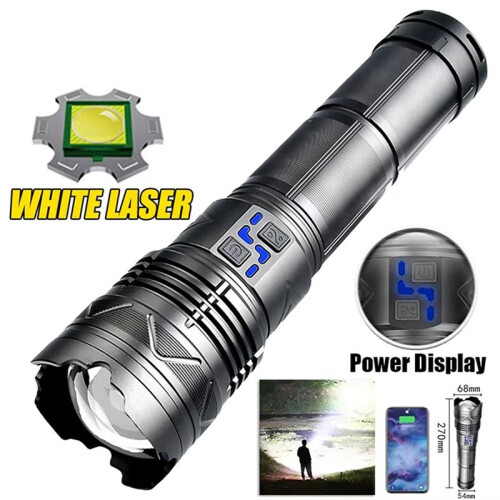Most Powerful LED Strong Flashlight Long-Range Lighting Long Endurance Powerful Torch Type-C Charging Camping Lantern 1
