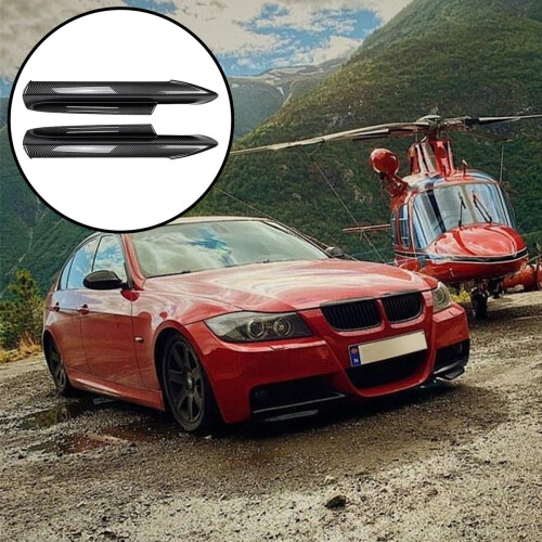 For  3 Series E90 E91 M-Tech 320I 330I 2005-2008 Front Bumper Lip Angle Diffuser Splitter Spoiler Protector Carbon 1