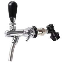Beer Tap Adjustable Draft Beer Faucet G5/8 Beer Keg Tap with Lock Disconnect Beer Dispenser Home Brewing