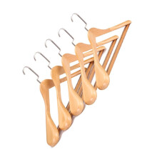 5Pcs Wide Shoulder Trackless Hanger Solid Wood Thick Coat Hanger Suit Hanger Non-Slip Clothing Hanger Shirt Hangers