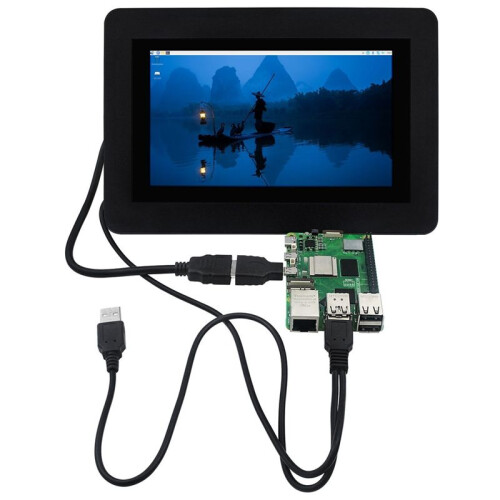 7inch  Capacitive Touch Display, 1024x600 Pixels, IPS Panel, Optical Bonding Toughened Glass Panel, Point Touch 2