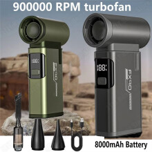 Aluminum Handheld Turbo Jet Fan 900000RPM High Power Air Blower Fan Strong Winds 55m/S Brushless Motor Vacuum Cleaner,B