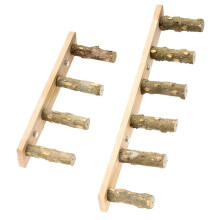 2PCS 4/6 Steps Wood Ladder Pet Interactive Bird Toy Ladder for Hamster Cage Grinding Stick Climbing Toy