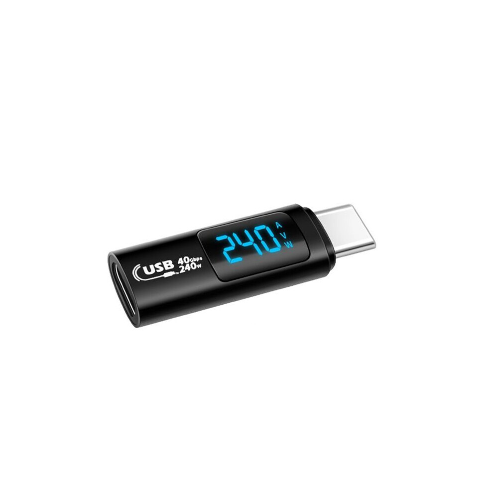 Usb C Otg Adapter Type C To Usb Type-C 40Gbps 240W Digital Display Otg Adapter Data Transfer Adapter Black 4714157477054