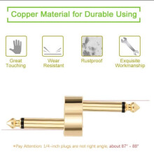 6PCS Guitar Effect Pedal Connector Pedal Couplers Connector Plug Metal Solder Connection Coupler Crank Jumper Patch