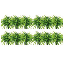 12Pcs Artificial Plants for Outdoor Ferns Artificial Boston Fern Plant Artificial Ferns for Outdoor Plastic Plants