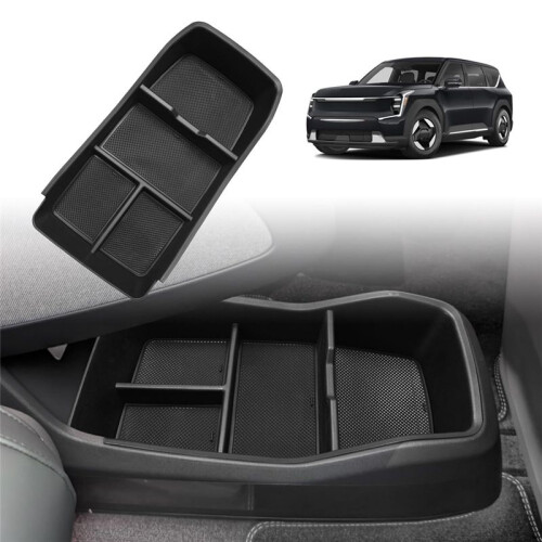 Lower Center Console Organizer Tray Storage Box for  EV9 2024 Interior Accessories 2