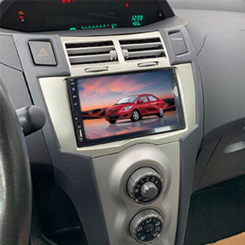Mascherina per Autoradio 2 Din per  Yaris Vitz Platz 2005-2011 Dash Kit MP5 Stereo DVD Adapter Panel Frame 2