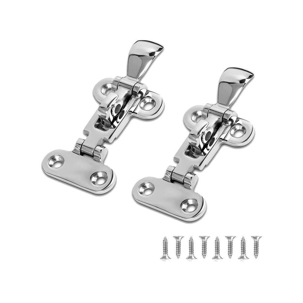 Marine Grade Boat Door Hatch Anti-Rattle Latches, Hold Down Clamp Latches, Solid Construction, Lockable,(2 Pcs) 6031396583369