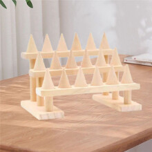 Wood Jewelry Display Stand Organizer Boho Jewelry Storage Event Display Holder Nature Wooden Base Shop Decor