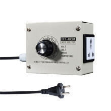 Régulateur de Tension Réglable 4000 W SCR Variateur Réglable Vitesse Température Courroie de Vitesse Variable en Continu Prise Ue