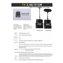 For Aeris Link RX TX 1W Receiver+Transmitter Kit with OLED Display for RC Airplane FPV Drone ELRS 915MHz