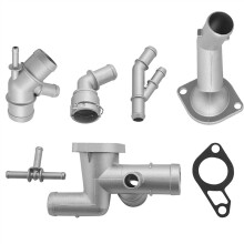 7 Stuks Aluminium Motorkoelvloeistof Flens Slang Connector Kits 06A121133J voor MK4 1.8T voor TT 2000-2005 1J0121087C