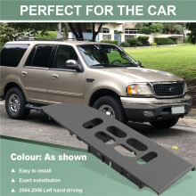 Autotürverkleidung für Fahrerseite Vorne, Fensterheberschalter, Blende, Verkleidung 4L1Z14525AAA, für Expedition 2004-2006, Linkslenker, Grau