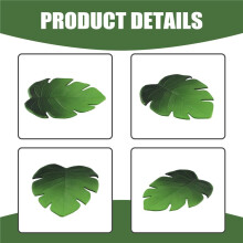 6 Stuks Tropische Kunstmatige Palmbladeren EVA Onderzetters Beker Kom Pad Mat Koffie Thee Kopje Matten Onderzetters Hawaii Thema Feest Decor-Groen