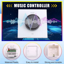 86 Hi-Fi Professional Wall-Mounted Stereo Background Music Controller In-Wall Amplifier White
