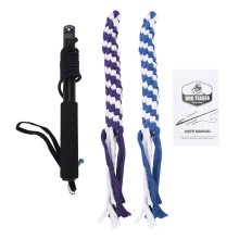 Flirt Pole Rope Tug Dog Toy, Braided Cotton Blend Rope Outdoor Interactive Toy for Pulling, , Chewing, Training(L Black)