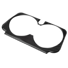 for W205 C Class C180 C200 C300 GLC Accessories Carbon Fiber Car Interior Cup Holder Frame Trim Stickers