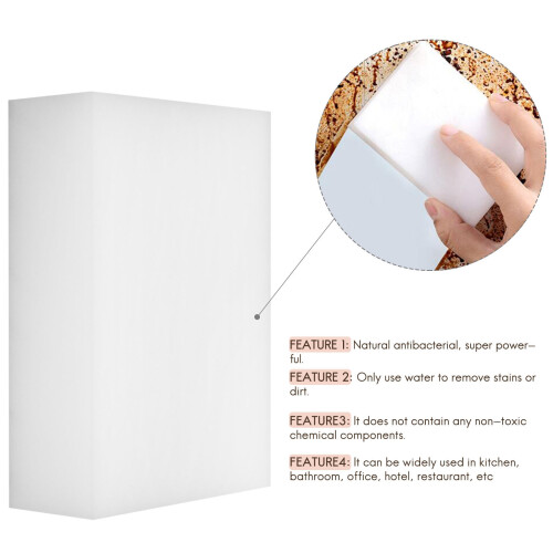 100Pcs Magic Sponge Eraser Kitchen Duster Wipes Clean Accessory Microfiber Dish Cleaning Melamine Sponge 10X7X3CM 2