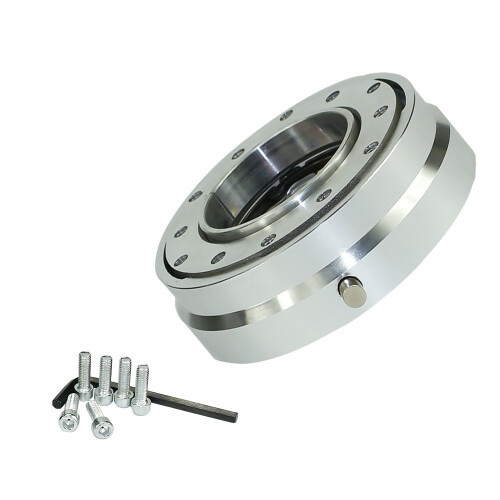 Universal Car Auto Racing Tunn Version Rat Quick Release Hub Adapter Snap Off Boss Kit Silver 2