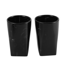 Marble Texture Bathroom Supplies Black 4Pcs Resin Bathroom Accessories with Dispenser Toothbrush Holder Soap Dispenser