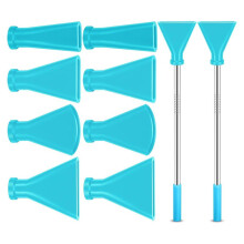 8 Pcs Acrylic Pouring Paint Supplies, Stainless Steel Straw Blow Nozzles Set Fluid Art Tools, for Fluid Art Bloom