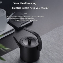 1.0 L Gooseneck Electric Kettle 6Temperature Settings 1000W Boiling Kettle for Coffee/Tea/Oatmeal, Free B EU Plug