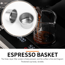 2 Packs of 51mm 2/4 Cup Filters, Bottomless Portafilter Replacement Filter Basket for Coffee, for  EC680 EC685
