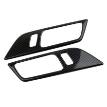 Inner Door Handle Panel Cover Trim for Mustang 2024 Accessories Carbon Fiber ,Without Memory Button