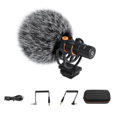 Comica VM10 PRO Mikrofon Typu Shotgun z Mocowaniem Antywstrząsowym, do 'A, Androida i Lustrzanki Cyfrowej