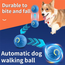 2PCS Dog Toy Electronic Interactive Pet Toy Moving USB Automatic Moving Bouncing for Puppy Birthday Gift