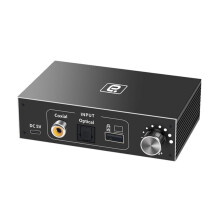 192KHz HiFi Audio Decoder DAC Digital to Analog Converter Adapter TV Optical Coaxial USB OTG Headphone Amplifier-EU Plug