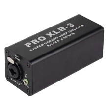 Isolador de Loop de Aterramento EstéReo Profissional PRO XLR-3 3.5 RCA 6.35 XLR Filtro de RuíDo de áUdio Isolador de Supressor de RuíDo para PC
